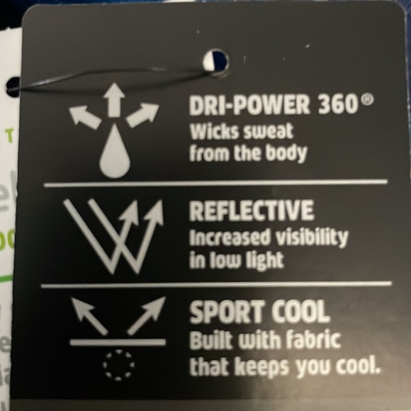 Russell Boys Printed T-shirt Dripower 360 moisture wicking reflective size 8 - Picture 7 of 10